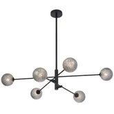 Gaston 6 Light Pendant Black